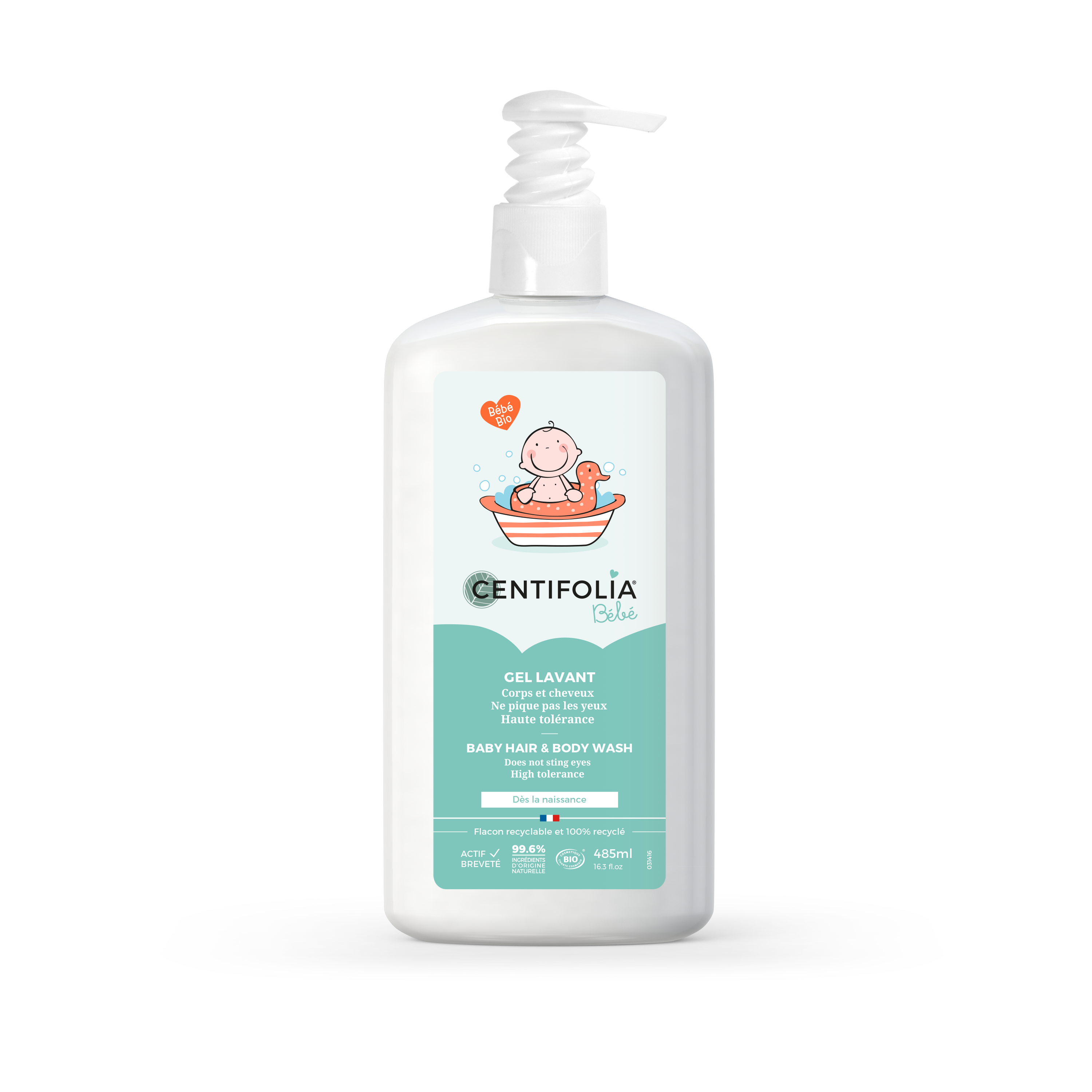 有機嬰兒柔潤髮膚沐浴露 485 ml