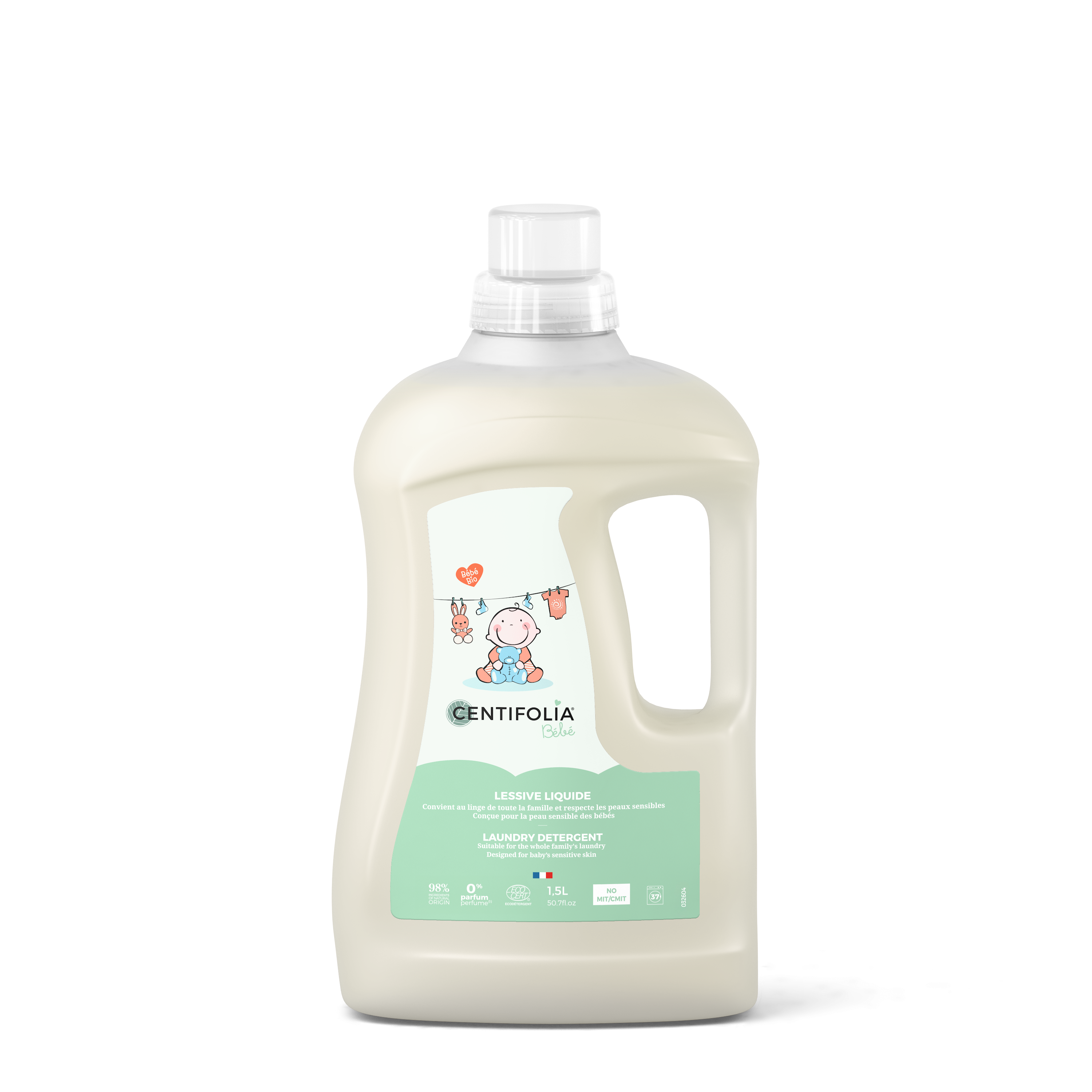 有機無香料溫和衣物洗衣液 1500 ml