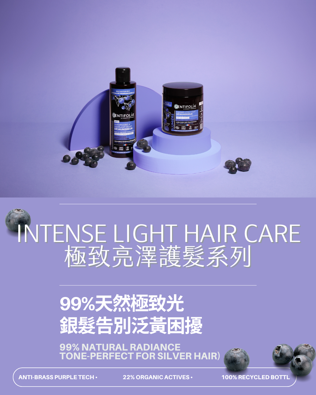 有機特強紫色抗黃髮膜－適合白髮、銀髮及金髮 250 ml
