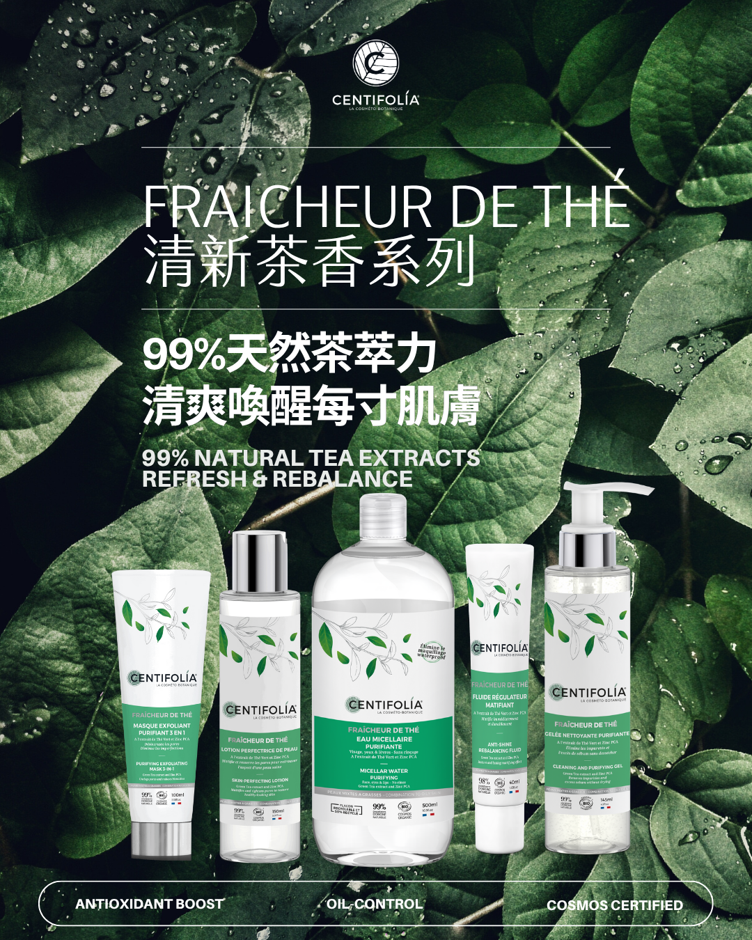有機綠茶淨化潔面啫喱 145 ml