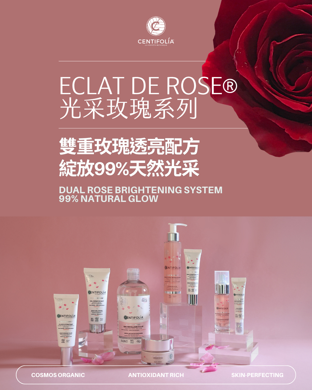 有機玫瑰潤光潔膚水 500 ml